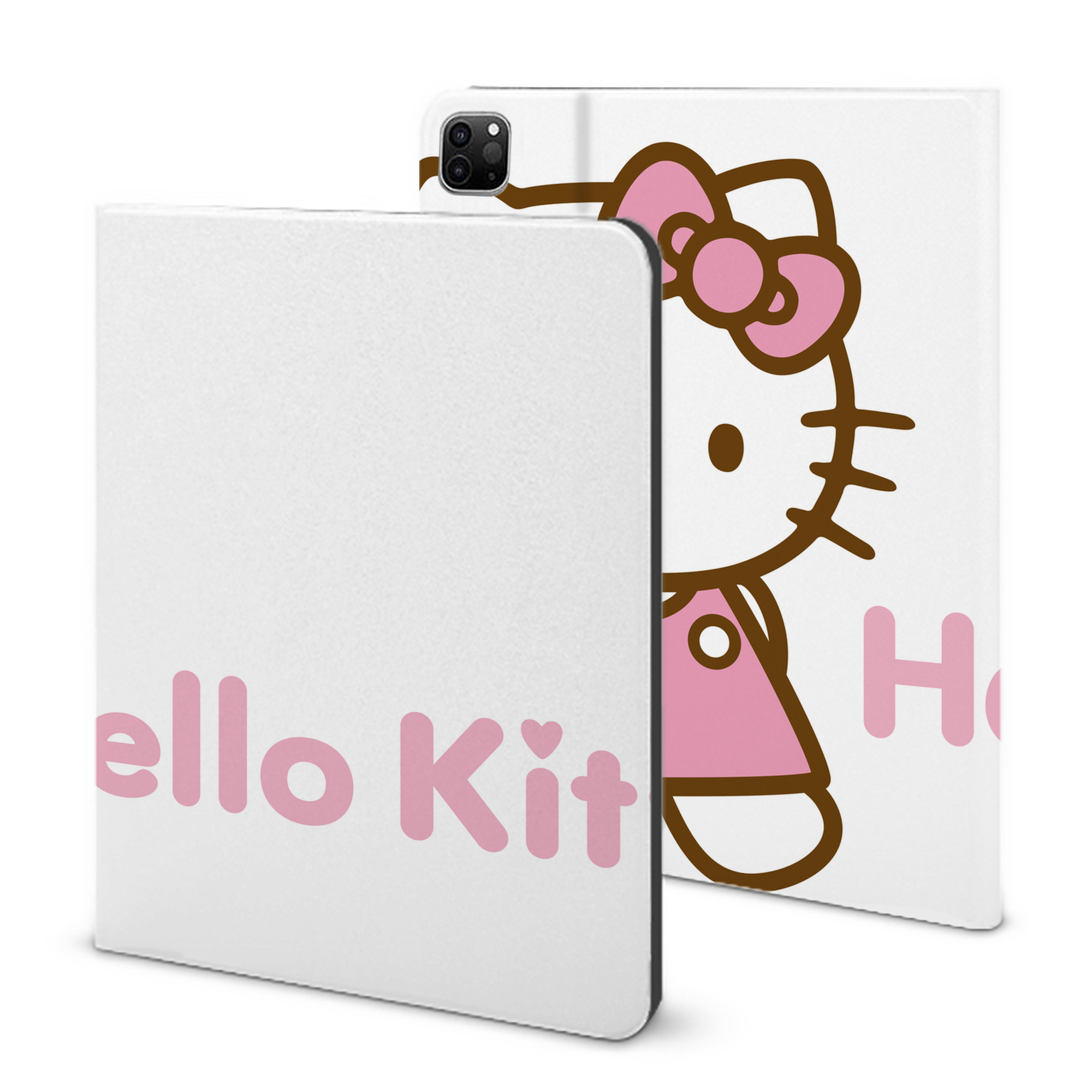 （画像用） Hello Kitty ハローキティ IPad ケース ブック型 PUレザー TPU 耐衝撃 軽量 薄型 ペン収納なし 全面保護 IPad 各モデル対応